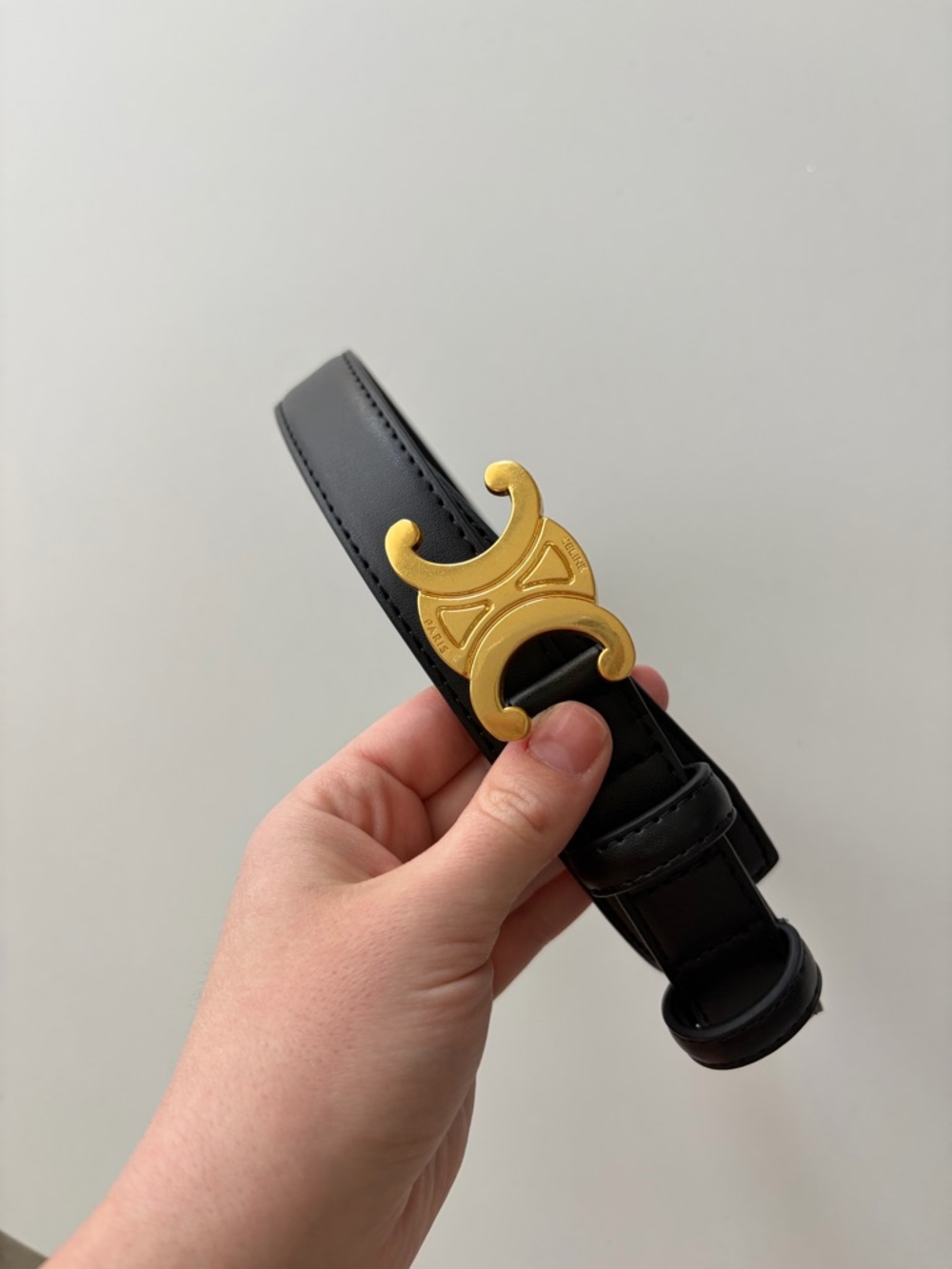 Celine Black Leather Belt